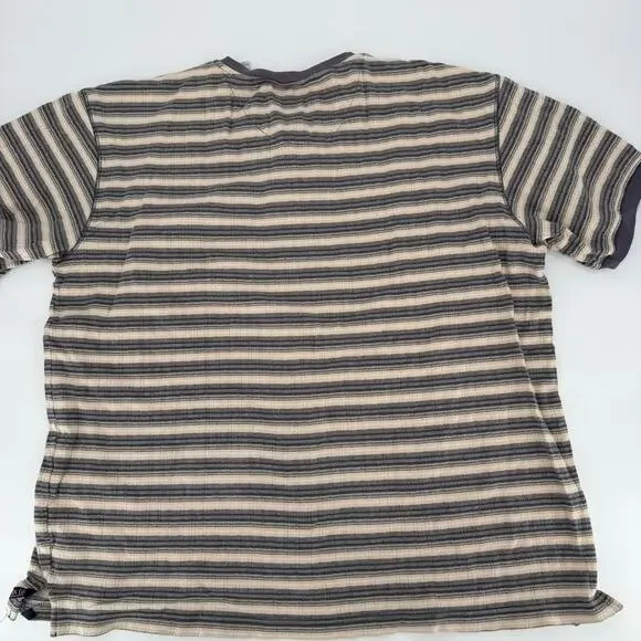 Arizona Jean Co. Men's XLT Striped Henley Shirt‎ - Beige - Picture 7 of 7